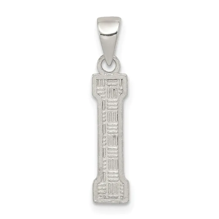 Sterling Silver Rhodiumplated Letter I Initial Pendant TreasureFineJewelers Necklaces Sterling Silver Rhodiumplated Letter I Initial Pendant TreasureFineJewelers Necklaces