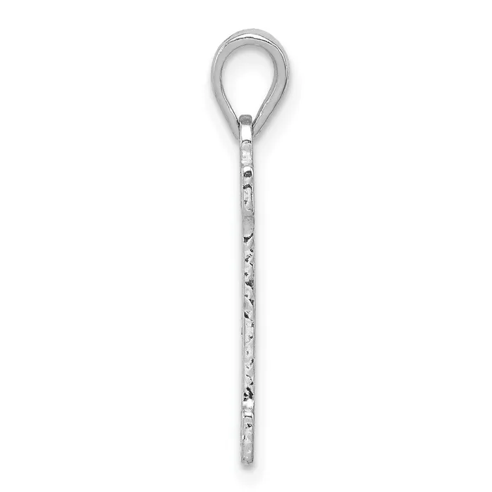Sterling Silver Rhodiumplated Letter I Initial Pendant TreasureFineJewelers Necklaces