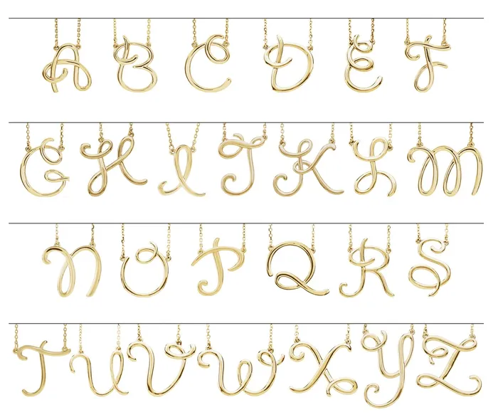 Sterling Silver Script Initial D Necklace Center TreasureFineJewelers Necklaces