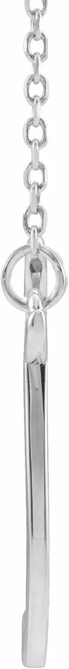 Sterling Silver Script Initial T 16 Necklace TreasureFineJewelers Necklaces
