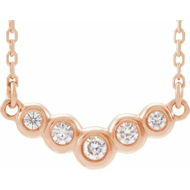 TreasureFineJewelers 14K Rose Gold 18 CTW Natural Diamond 18 Necklace Necklaces TreasureFineJewelers 14K Rose Gold 18 CTW Natural Diamond 18 Necklace Necklaces