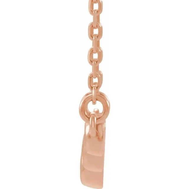 TreasureFineJewelers 14K Rose Gold 18 CTW Natural Diamond 18 Necklace Necklaces