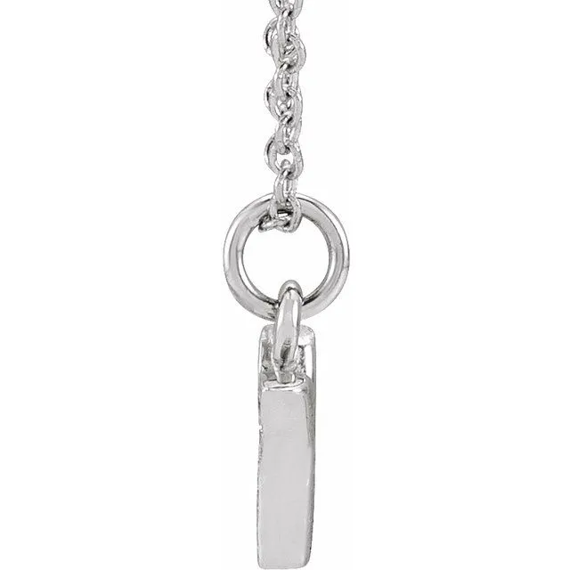 TreasureFineJewelers 14K White Gold 03 CTW Natural Diamond Petite Initial Y 1618 Necklace Necklaces