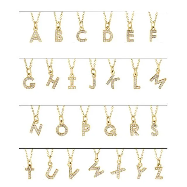 TreasureFineJewelers 14K White Gold 03 CTW Natural Diamond Petite Initial Y 1618 Necklace Necklaces
