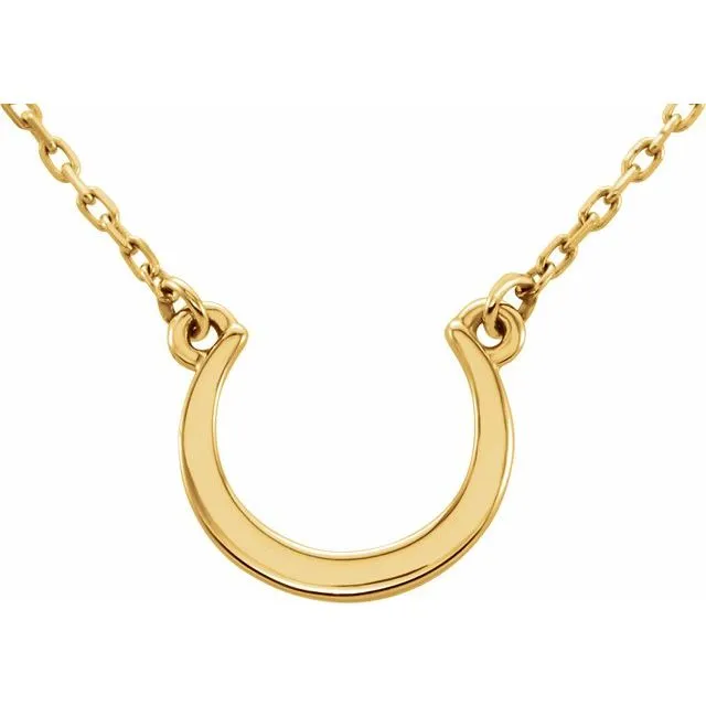 TreasureFineJewelers 14K Yellow Crescent 18 Necklace Necklaces
