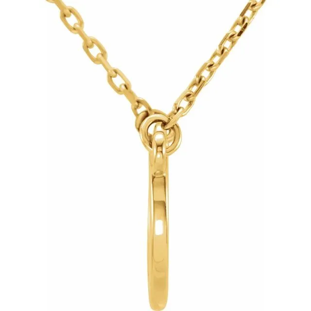 TreasureFineJewelers 14K Yellow Crescent 18 Necklace Necklaces
