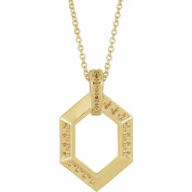 TreasureFineJewelers 14K Yellow Gold 4Stone Groups Family 1618 Necklace Mounting Necklaces