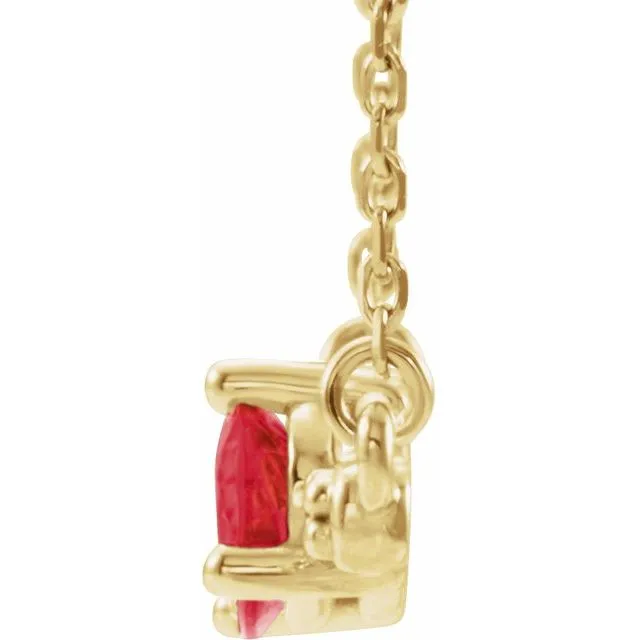 TreasureFineJewelers 14K Yellow LabCreated Ruby 110 CTW Diamond Bar 18 Necklace Necklaces TreasureFineJewelers 14K Yellow LabCreated Ruby 110 CTW Diamond Bar 18 Necklace Necklaces