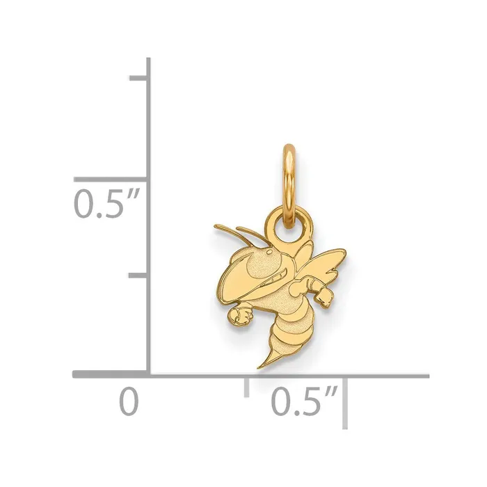 TreasureFineJewelers Necklaces 10k Gold Georgia Institute of Technology XS Pendant