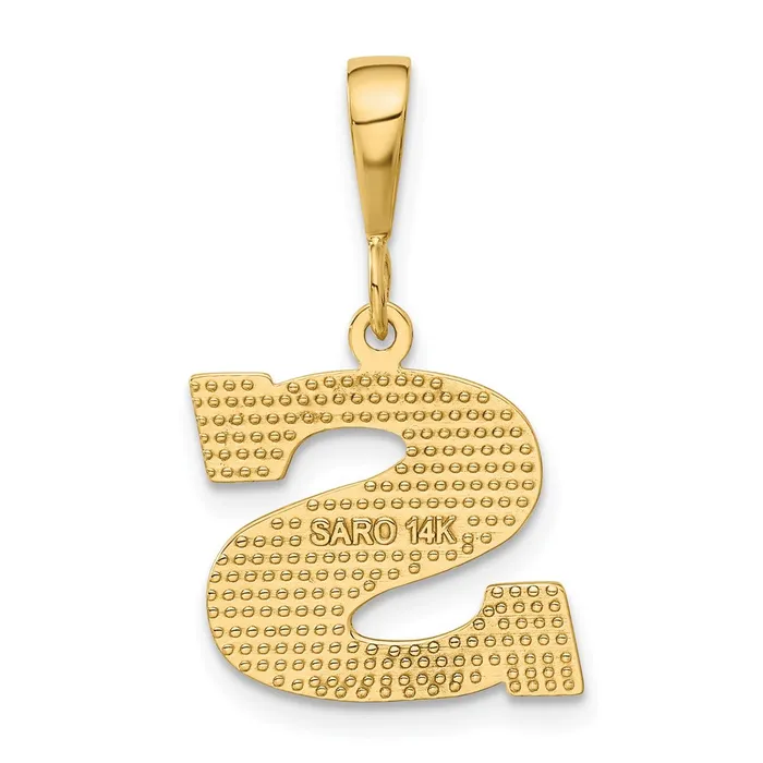 TreasureFineJewelers Necklaces 10k Yellow Gold Initial S Pendant