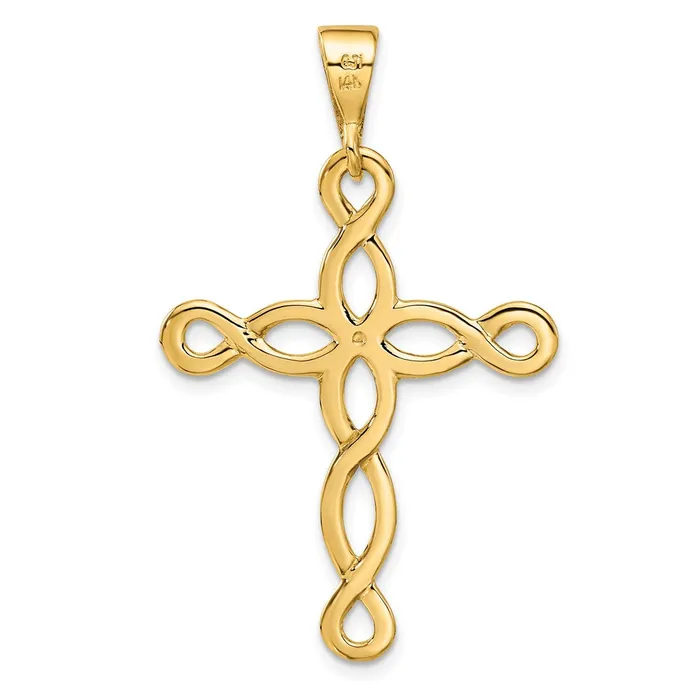 TreasureFineJewelers Necklaces 14k Polished Cross Pendant