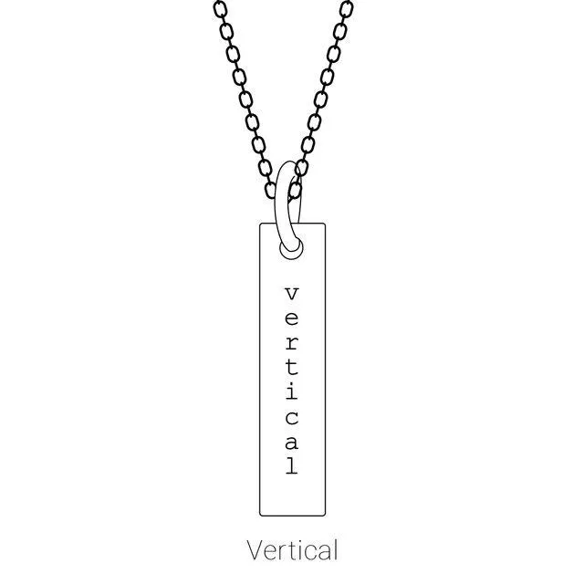 TreasureFineJewelers Necklaces 14K Rose Gold Natural Emerald Family Engravable Bar Pendant