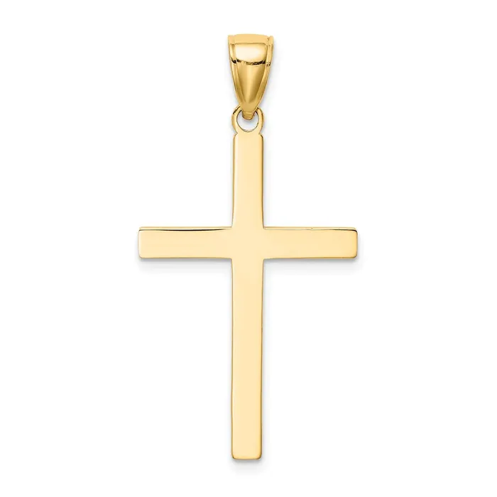 TreasureFineJewelers Necklaces 14K Solid Reversible Latin Cross Pendant