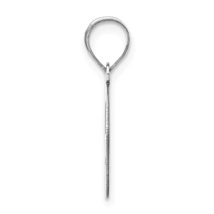 TreasureFineJewelers Necklaces 14k White Gold Polished Bubble Letter G Initial Pendant