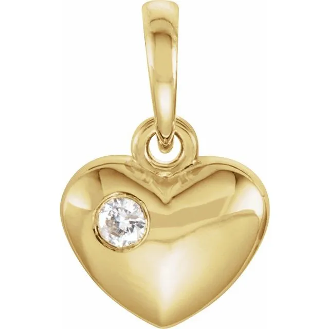 TreasureFineJewelers Necklaces 14K Yellow 03 CT Diamond 1355x835 mm Heart Pendant TreasureFineJewelers Necklaces 14K Yellow 03 CT Diamond 1355x835 mm Heart Pendant