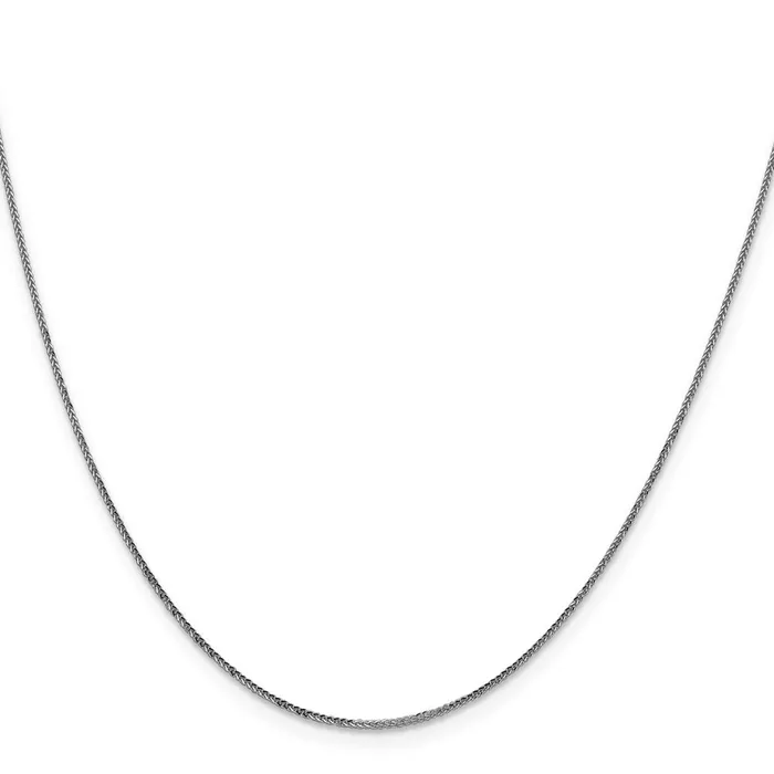 TreasureFineJewelers Necklaces Leslies 14K White Gold 8mm DC Quadra Wheat Chain Anklet