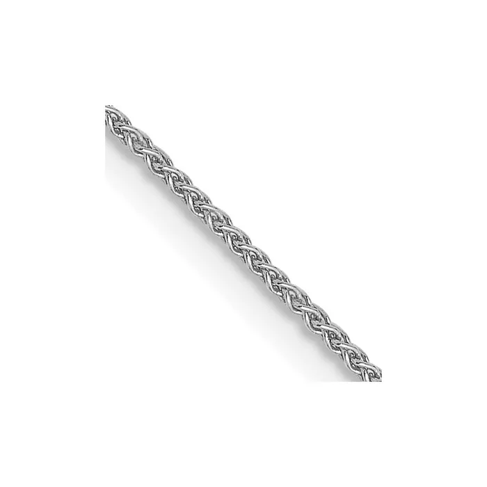 TreasureFineJewelers Necklaces Leslies 14K White Gold 8mm Spiga Wheat Chain TreasureFineJewelers Necklaces Leslies 14K White Gold 8mm Spiga Wheat Chain