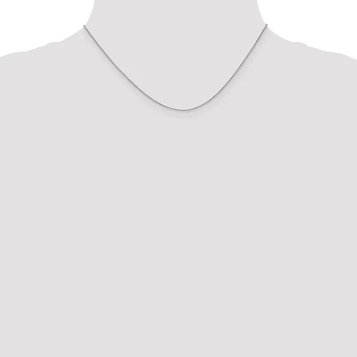 TreasureFineJewelers Necklaces Leslies 14K White Gold 8mm Spiga Wheat Chain