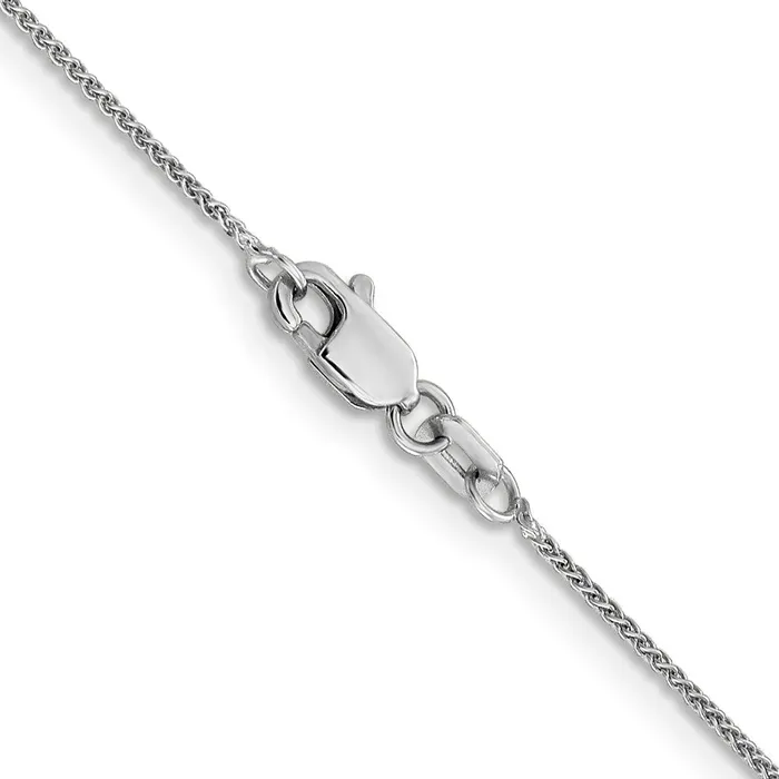 TreasureFineJewelers Necklaces Leslies 14K White Gold 8mm Spiga Wheat Chain