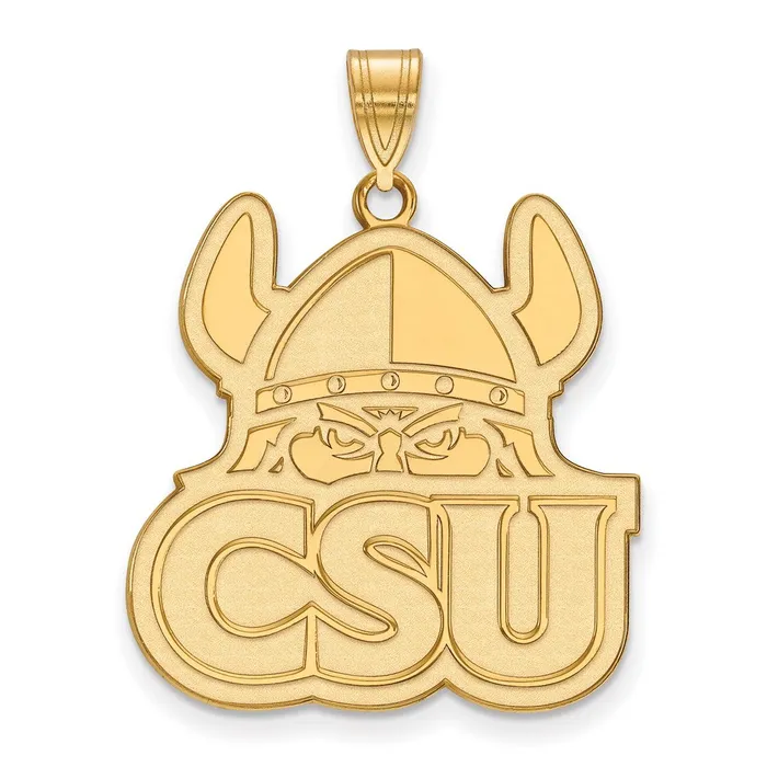 TreasureFineJewelers Necklaces Sterling Silver Goldplated Cleveland State University Extra Large Pendant TreasureFineJewelers Necklaces Sterling Silver Goldplated Cleveland State University Extra Large Pendant