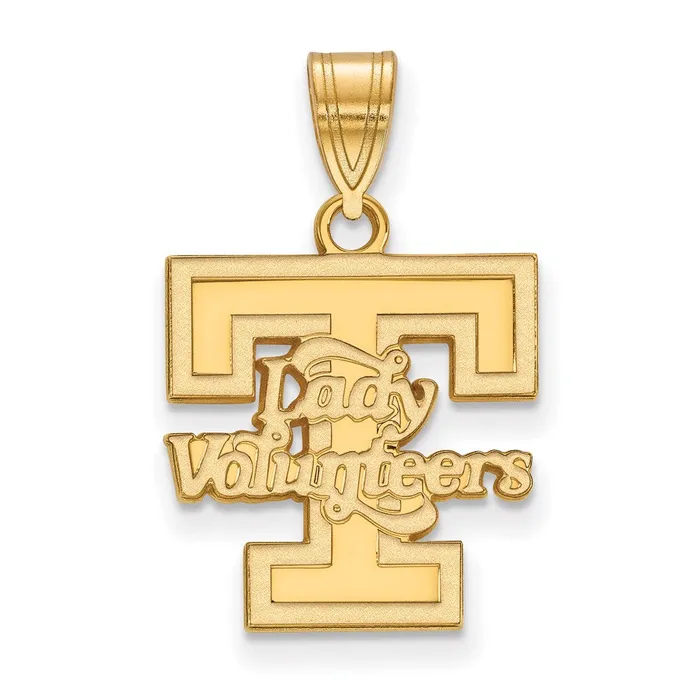 TreasureFineJewelers Necklaces Sterling Silver Goldplated University of Tennessee Lady Volunteers Medium Pendant TreasureFineJewelers Necklaces Sterling Silver Goldplated University of Tennessee Lady Volunteers Medium Pendant