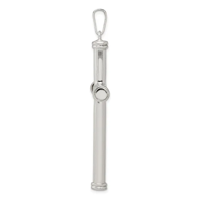 TreasureFineJewelers Necklaces Sterling Silver Polished Hollow Cross Pendant