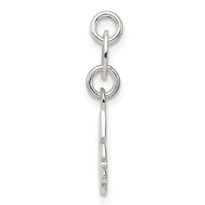 TreasureFineJewelers Sterling Silver Letter G Initial Charm Necklaces