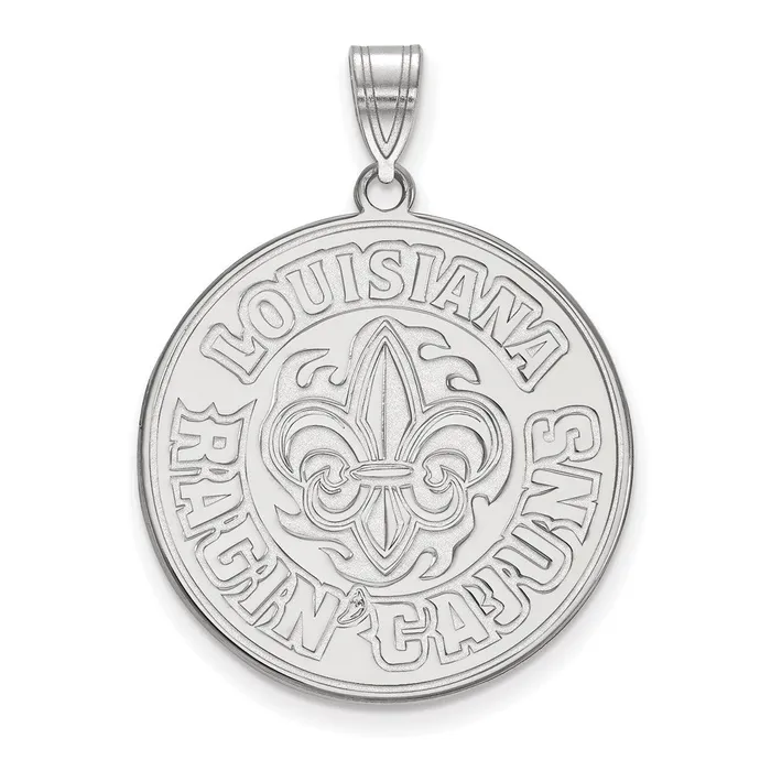 TreasureFineJewelers Sterling Silver Rhodiumplated University of Louisiana at Lafayette Extra Large Pendant Necklaces TreasureFineJewelers Sterling Silver Rhodiumplated University of Louisiana at Lafayette Extra Large Pendant Necklaces