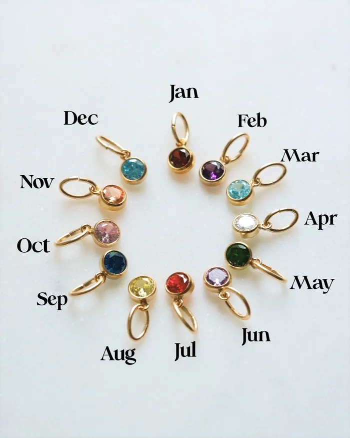 ERIJEWELRY Necklaces Initial Z with Birthstone Necklace