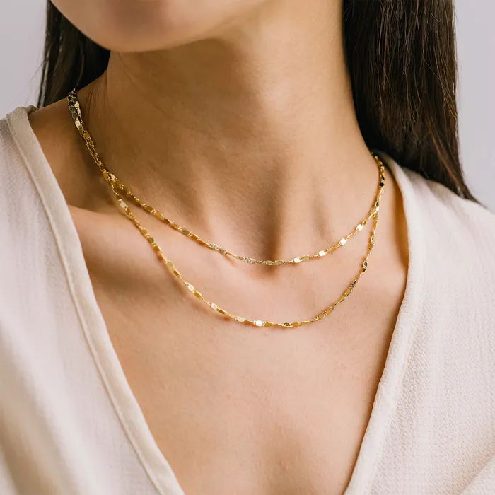 Gold Plated Cleo Layered Necklace Lovers Tempo Necklaces