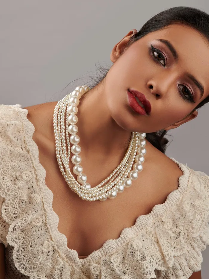 Necklaces Curio Cottage The Pearl Story Ivory Pearl Elegance Necklace
