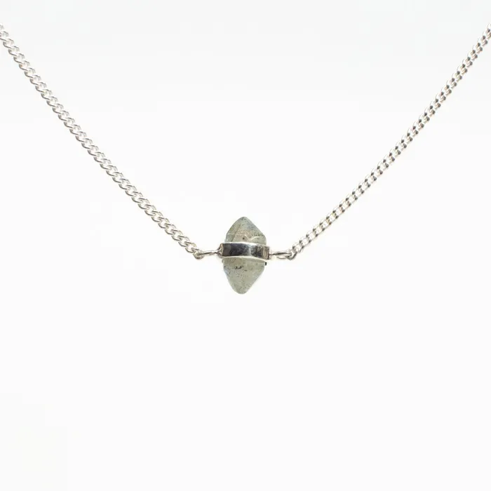 Necklaces Silver Labradorite Wrap Necklace Mimi Marge