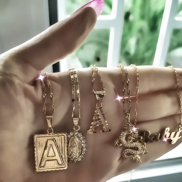 Noble Initial Tablet Necklace KHLOE JEWELS Necklaces