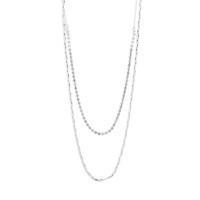 Pilgrim Necklaces Cherished Silver Plated Crystal Necklace