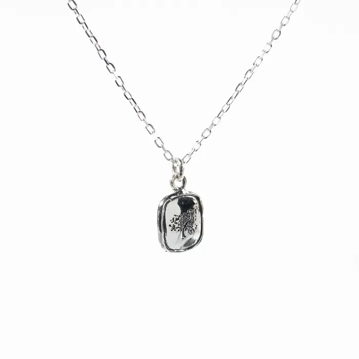 Small Silver Tree Necklace Silver Lotus Necklaces