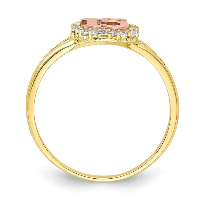 10K TwoTone CZ 15 RingWBC10C1429 WB Choice Jewelry Rings 10K TwoTone CZ 15 RingWBC10C1429 WB Choice Jewelry Rings