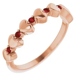14K Rose Mozambique Garnet Stackable Heart Ring 71999617PSTWBC WB Choice Jewelry Rings 14K Rose Mozambique Garnet Stackable Heart Ring 71999617PSTWBC WB Choice Jewelry Rings