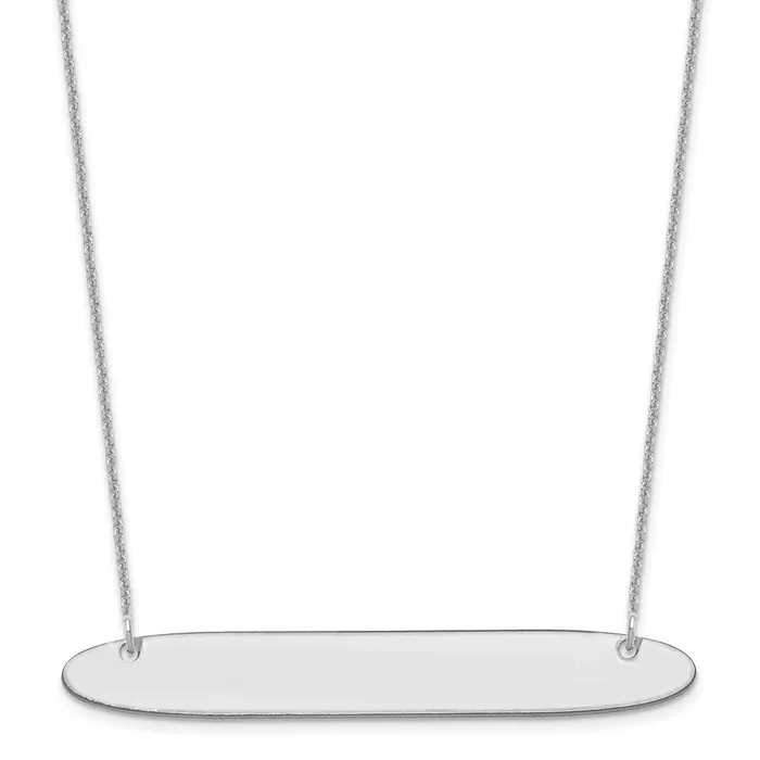 14K White Gold Large Polished Oblong Blank Bar NecklaceWBCXNA1209W WB Choice Jewelry Necklaces 14K White Gold Large Polished Oblong Blank Bar NecklaceWBCXNA1209W WB Choice Jewelry Necklaces