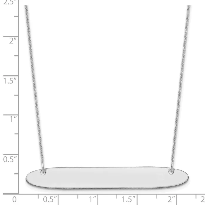 14K White Gold Large Polished Oblong Blank Bar NecklaceWBCXNA1209W WB Choice Jewelry Necklaces 14K White Gold Large Polished Oblong Blank Bar NecklaceWBCXNA1209W WB Choice Jewelry Necklaces