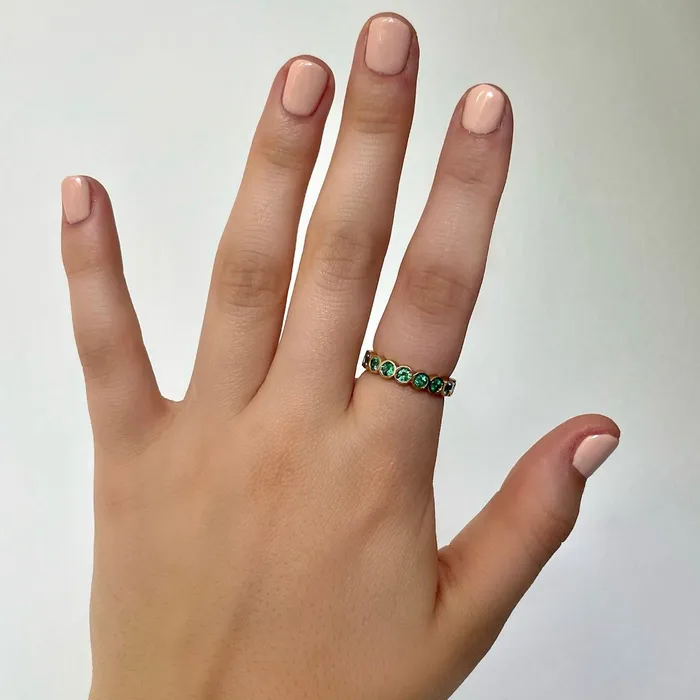 Bezel Emerald Ring Shylee Rose Jewelry Rings