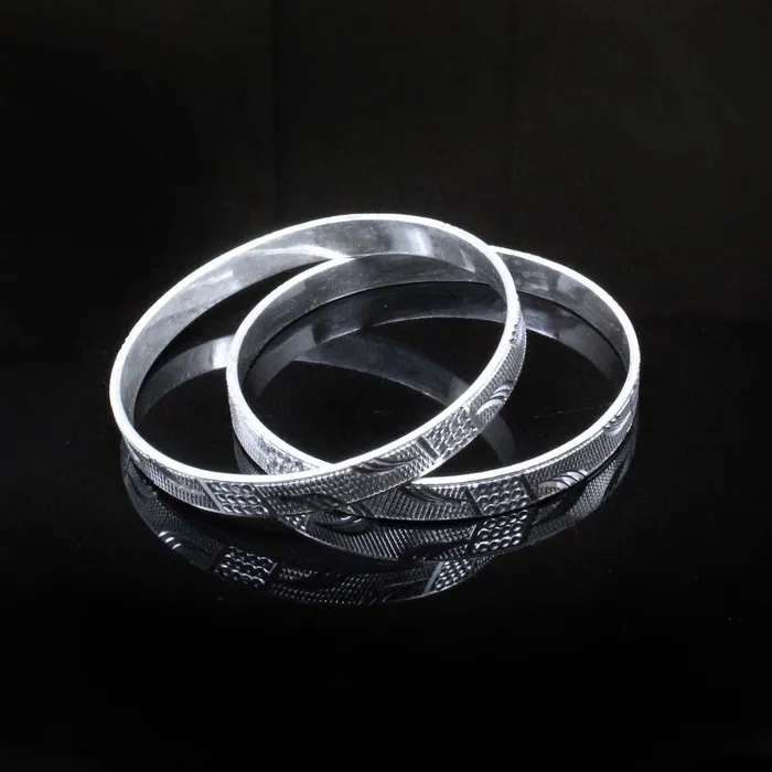 Bracelets Indian Real Sterling Silver Small Bangles Bracelet KanganPair Karizma Jewels