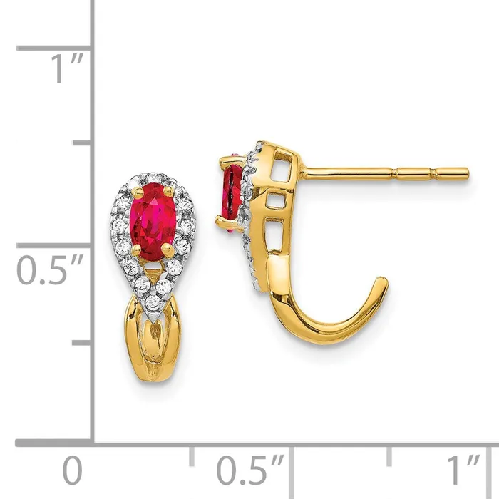 Earrings 14k Diamond and Ruby EarringsWBCEM5593RU013YA WB Choice Jewelry