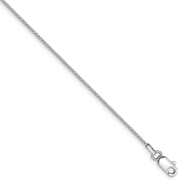 Necklaces 10k White Gold 9mm Box ChainWBC10KWB0877 WB Choice Jewelry
