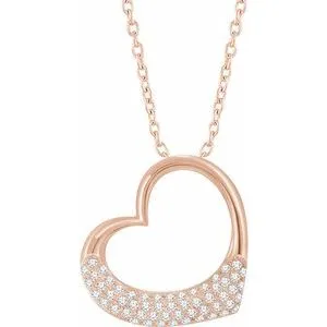 Necklaces 14K Rose 15 CTW Diamond Heart 1618 Necklace 65272160002PSTWBC WB Choice Jewelry Necklaces 14K Rose 15 CTW Diamond Heart 1618 Necklace 65272160002PSTWBC WB Choice Jewelry