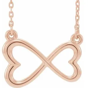 Necklaces 14K Rose InfinityInspired Heart 1618 Necklace86631602PSTWBC WB Choice Jewelry Necklaces 14K Rose InfinityInspired Heart 1618 Necklace86631602PSTWBC WB Choice Jewelry