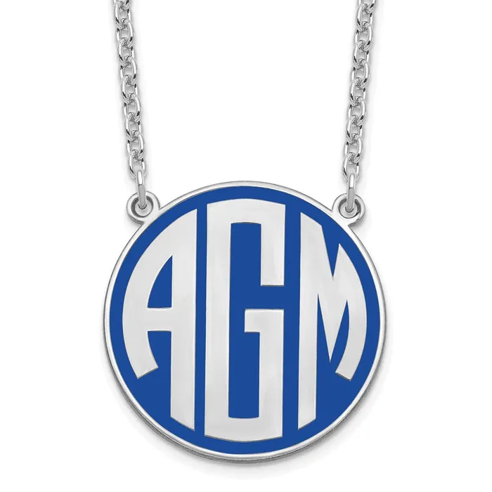 Necklaces SSGoldplated Epoxied Block Letter Circle Monogram NecklaceWBCXNA592SS WB Choice Jewelry Necklaces SSGoldplated Epoxied Block Letter Circle Monogram NecklaceWBCXNA592SS WB Choice Jewelry