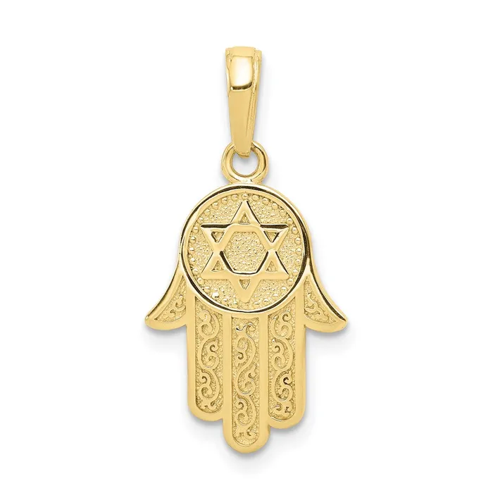 Necklaces WB Choice Jewelry 10K Hamsa WStar Of David PendantWBC10C3993