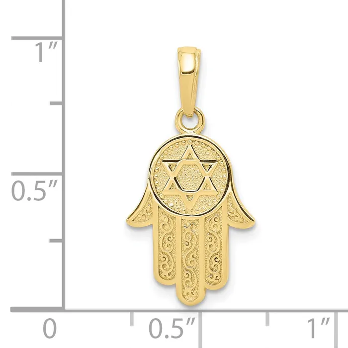 Necklaces WB Choice Jewelry 10K Hamsa WStar Of David PendantWBC10C3993 Necklaces WB Choice Jewelry 10K Hamsa WStar Of David PendantWBC10C3993