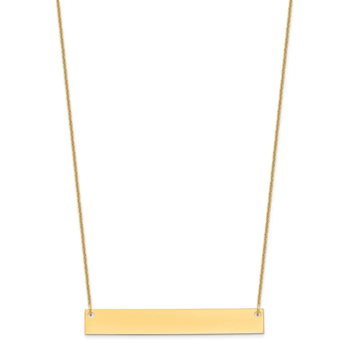 Necklaces WB Choice Jewelry 14K Large Polished Blank Bar NecklaceWBCXNA639Y Necklaces WB Choice Jewelry 14K Large Polished Blank Bar NecklaceWBCXNA639Y