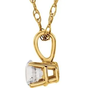 Necklaces WB Choice Jewelry 14K Yellow 110 CTW Diamond Youth Birthstone 14 Necklace2839370062PSTWBC Necklaces WB Choice Jewelry 14K Yellow 110 CTW Diamond Youth Birthstone 14 Necklace2839370062PSTWBC